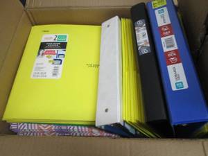 lot 399 image: Box of Assorted Binders, Folders & ...