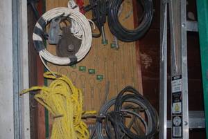 Lot of misc wire, milk crate with a...
