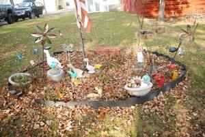 Outdoor Decor, many stick in ground...
