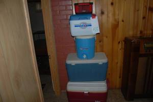 5 coolers of various sizes (see pho...