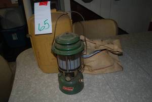 2 Coleman fuel lanterns and a case ...