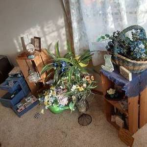 Two Wooden Crate turned Side tables...