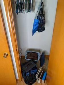 Everything in the closet Waste bas...