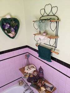 All Bathroom decor on the walls and...