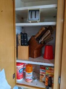 Content of cupboard with baking sca...