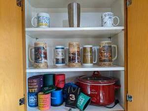Cupboard of Collectible Beer Steins...