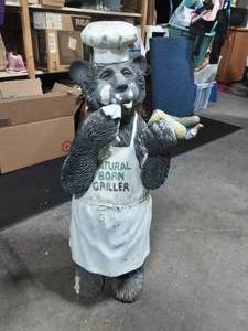 32 Natural Born Griller Bear-Chip On Foot & Face