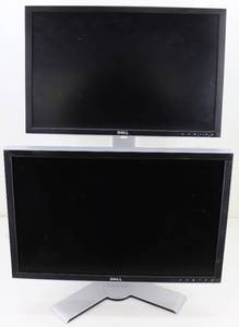 lot 20 image: (2) Dell 24 2407WFPb Monitors
