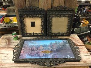 lot 113 image: 3 Vintage Grain Belt Picture Frames