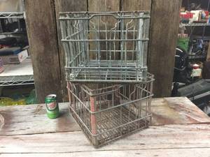 lot 28 image: 2 Vintage Milk Crates
