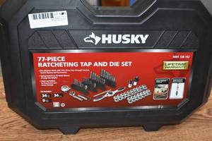 Husky 77 piece ratcheting tap and die set
