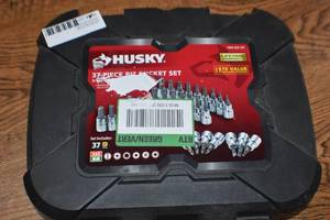 Husky 37 piece bit socket set