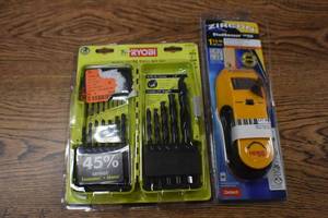 Ryobi 21 piece drill bit set, zircon stud sensor