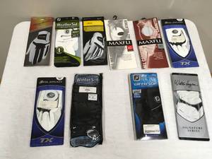 lot 986 image: Golfing gloves lot 2