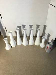 7 Milky vases