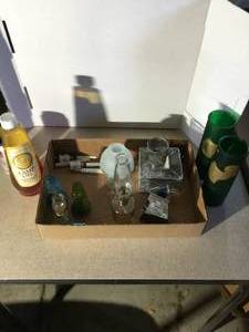 Box candles and holders 4 oil lamps and bottle oil lamp oil