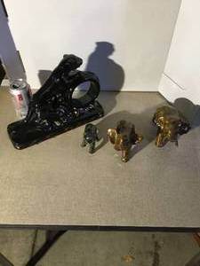 3 ceramic elephants and black panther missing clock