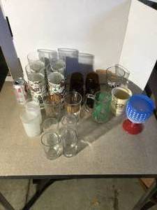 Misc drinking glasses and beer glasses