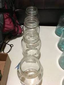 4 Atlas Stronc Shoulder Mason Pint jars