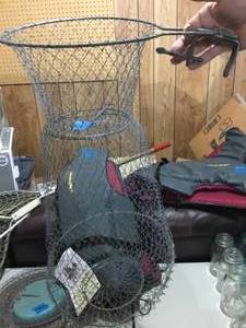 Mesh Metal Fishing cage Metal lid Old