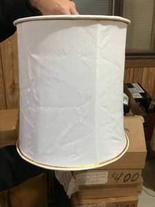 6 lamp shades 2 large ones and 4 little bit smaller