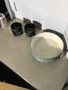 Ceramic bowl and 6 ash trays from Jamestown Wonder bar