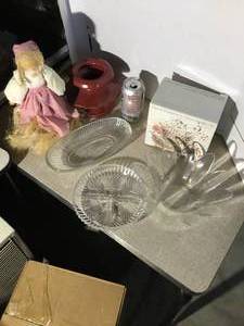 misc box candy dish vase doll 3 piece set