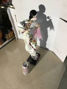 Vintage Japanese doll in White dress