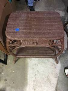 Brown wicker table