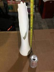 large milky white vase