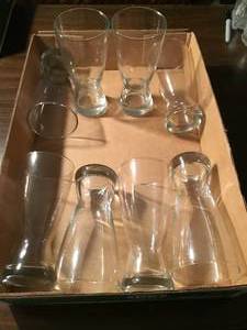 8 pilsner 16 oz beer glasses