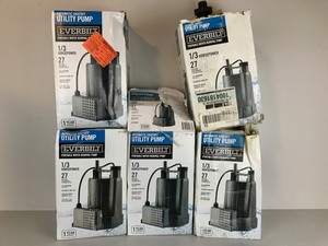 5 Everbilt 13 HP Portable Water Removal Pumps (Customer Returns)