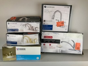 Various Moen  Glacier Bay  Delta Faucets (Customer Returns)
