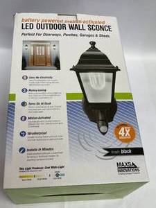 lot 80 image: 2 Maxsa LED Battery Operated Motion Detector Outdoor Lights