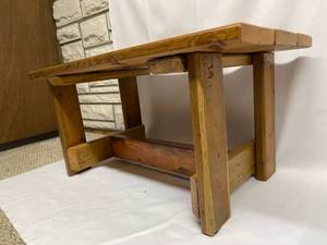 lot 96 image: Hand Made Wooden Accent Table