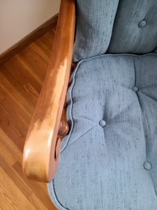 lot 51 image: Vintage Wood Armchair