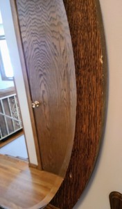 lot 57 image: Wood Wall Mirror