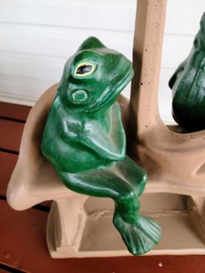 lot 64 image: Concrete Patio Frogs Sculpture