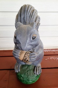 lot 65 image: Painted Squirrel Statue