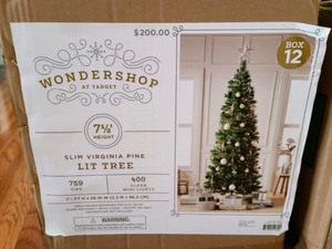 lot 179 image: Pair of Pre-Lit Christmas Trees