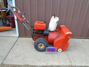 Craftsman 826 power propelled snow blower. Fires on ether didnt stay running. Good used condition. As shown.