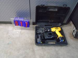 Dewalt 9.6 volt cordless 38 drill with 2 batteries & charger. Good used condition. As shown.