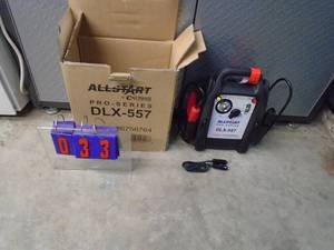 Allstart Pro Series jump pack kit with lighter cord. New but battery seems weak. No charger inlcuded. As shown.