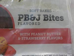 lot 130 image: 3 Boxes PB and J Bites for Dogs...