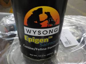 lot 165 image: 11 Cans Wysong Epigen Salmon Canine...