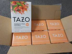 lot 203 image: 6 Boxes Tazo Caffeine Free Herbal T...