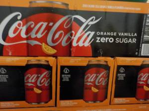 lot 262 image: 4 - 12 packs Coca Cola Orange Vanil...