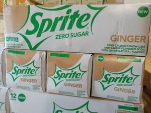 lot 275 image: 4 - 12 Packs Sprite Ginger Zero Sug...