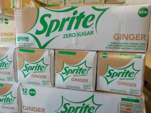 lot 277 image: 4 - 12 Packs Sprite Ginger Zero Sug...