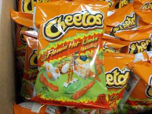 lot 280 image: 3 Cases Cheetos Flamin Hot Limon Cr...